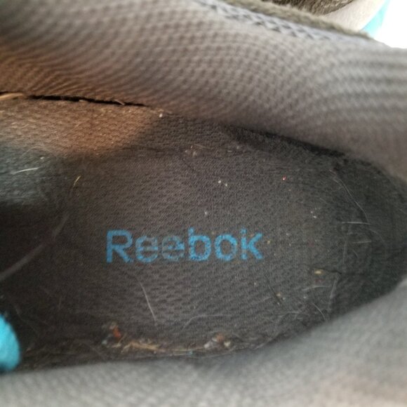 REEBOK Steel Toe Slip and Oil Resisting Leather/Mesh Lace Up Sneaker Gray 7.5W - Picture 8 of 9